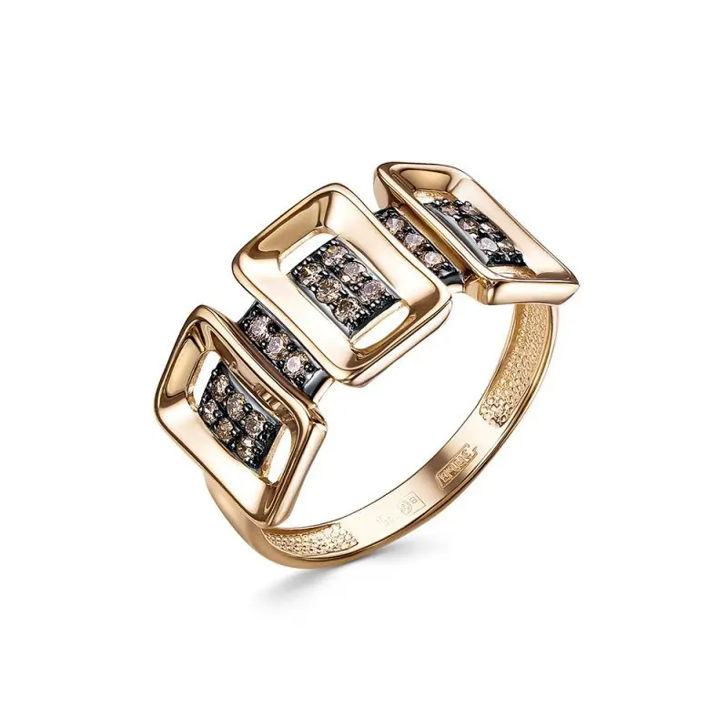 Кольцо декоративное из красного золота