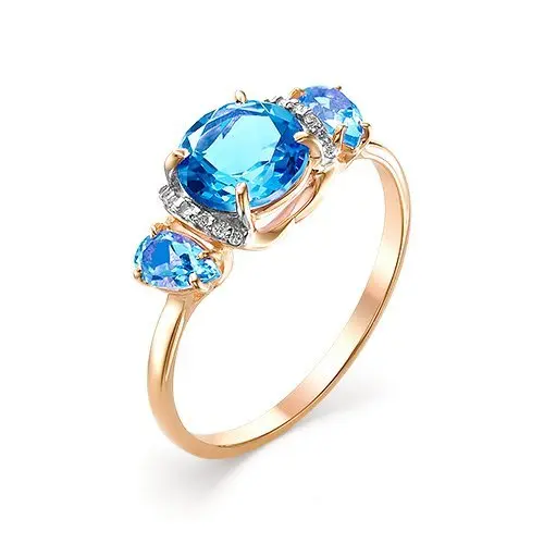 Кольцо декоративное из красного золота