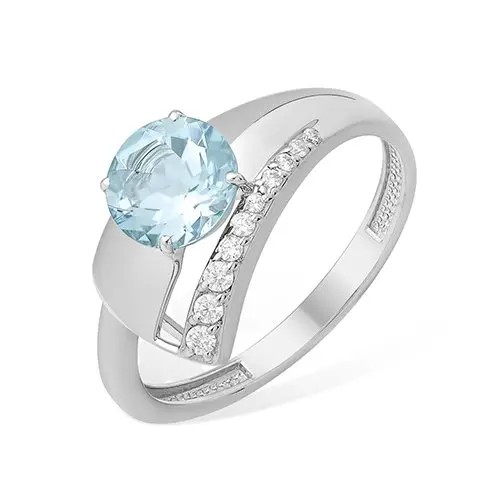 Кольцо декоративное из серебра вид 1