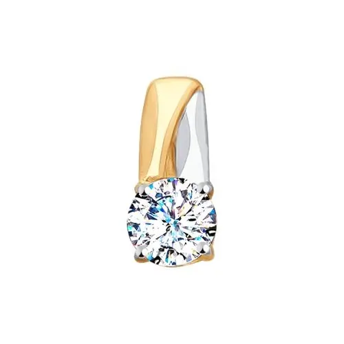 Подвеска бегунок из комбинированного золота