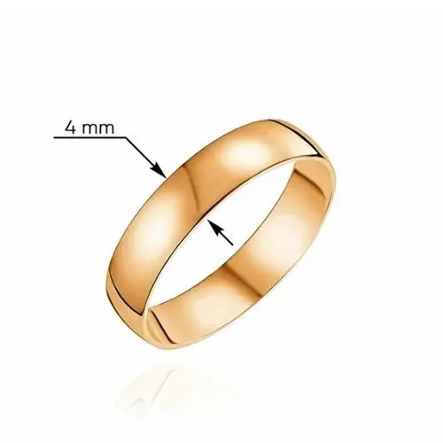 Кольцо обручальное из красного золота