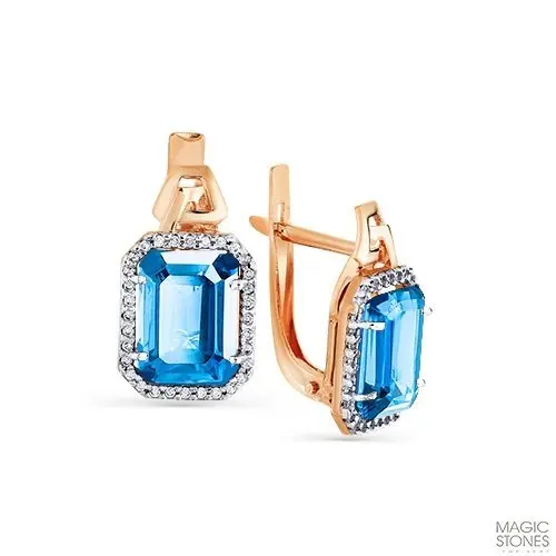 Серьги с английским замком из красного золота