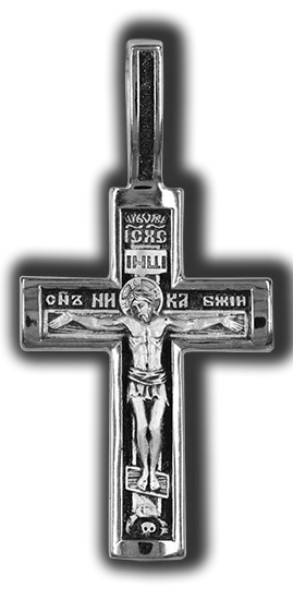 Подвеска крест из серебра