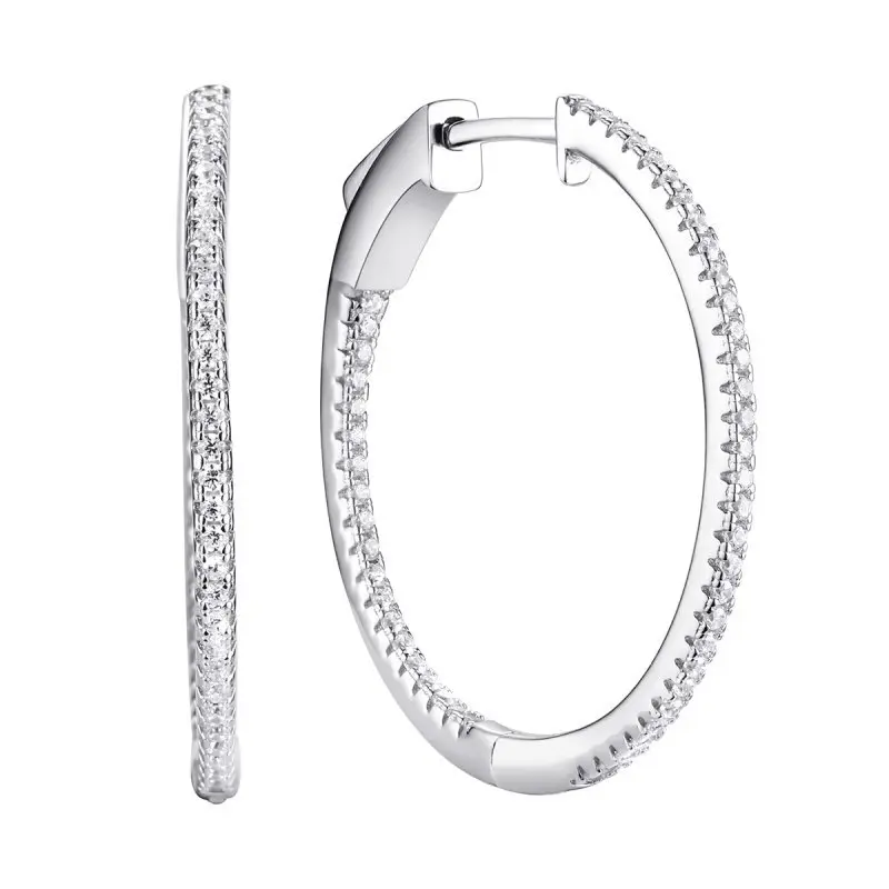 Серьги конго из серебра