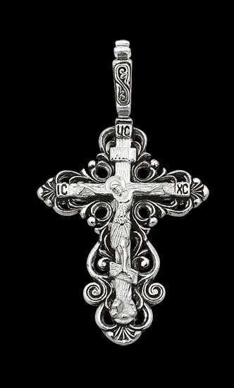 Подвеска крест из серебра