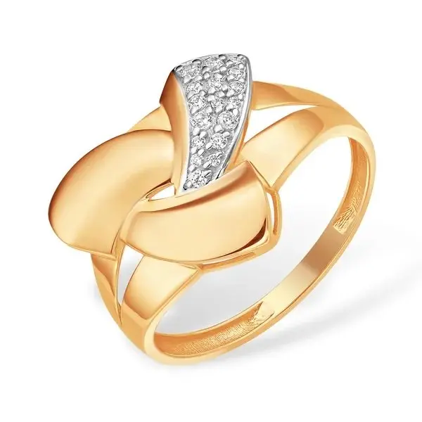 Кольцо декоративное из красного золота