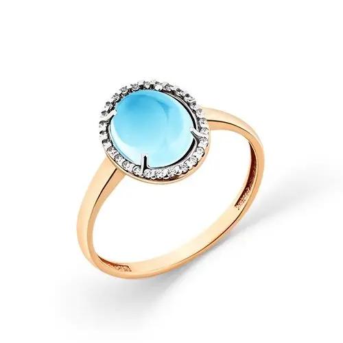 Кольцо декоративное из красного золота