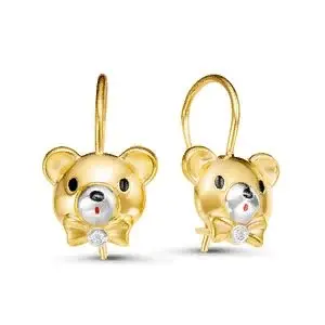 Серьги детские из позолоты