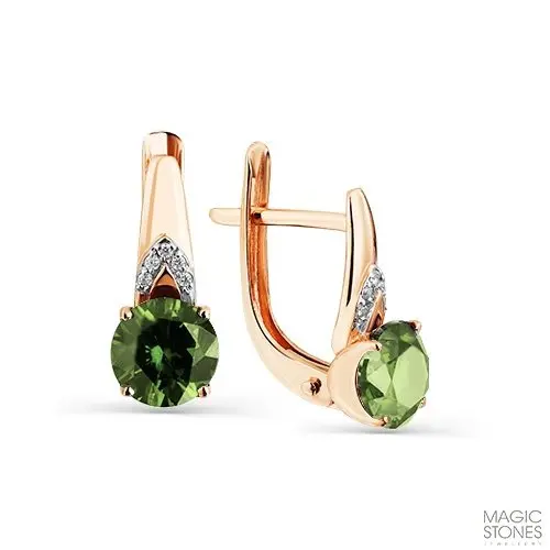 Серьги с английским замком из красного золота