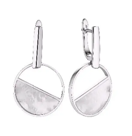 Серьги подвесные из серебра