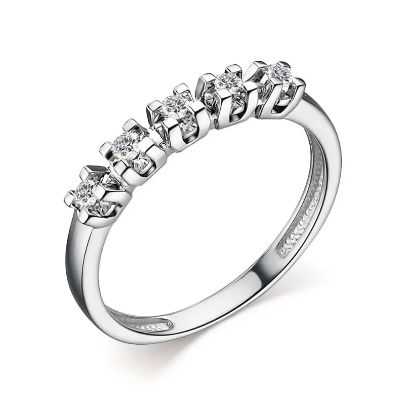 Кольцо декоративное из белого золота