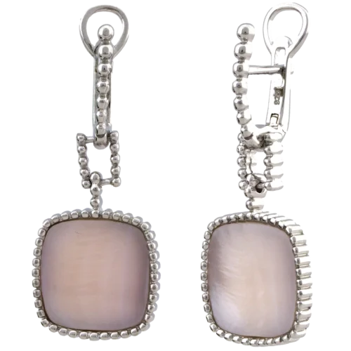 Серьги подвесные из серебра