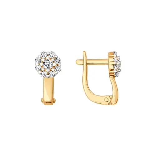 Серьги детские из красного золота