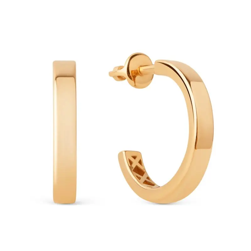 Серьги пуссеты из красного золота