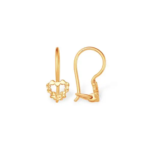 Серьги детские из красного золота
