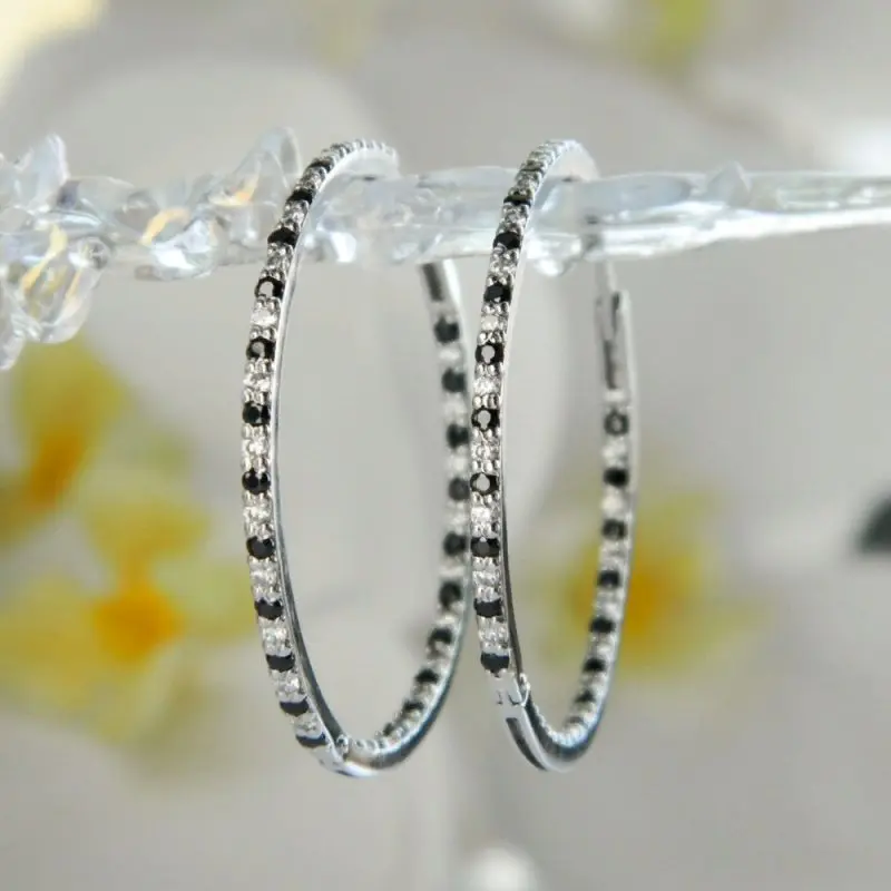 Серьги конго из серебра
