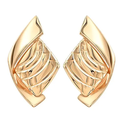 Серьги с английским замком из красного золота