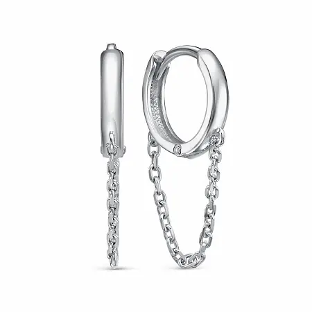 Серьги конго из серебра