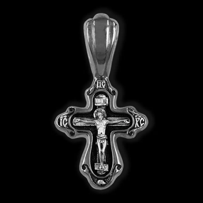 Подвеска крест из серебра