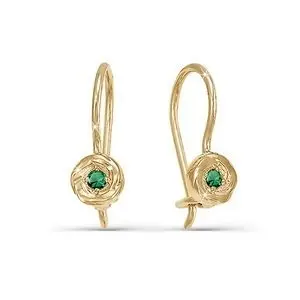Серьги детские из красного золота