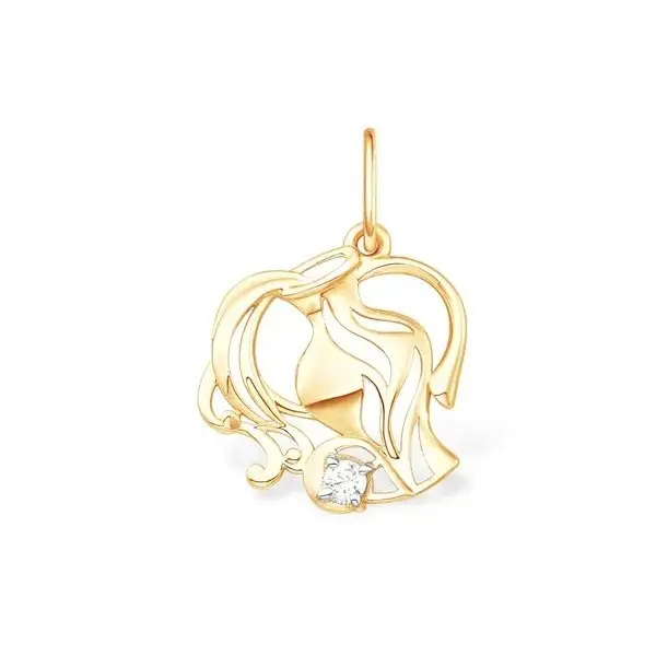 Подвеска знак зодиака из красного золота