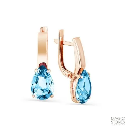 Серьги с английским замком из красного золота