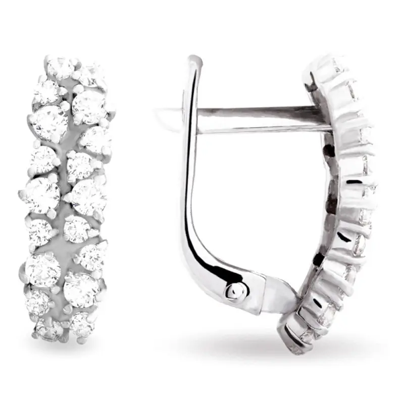 Серьги с английским замком из серебра