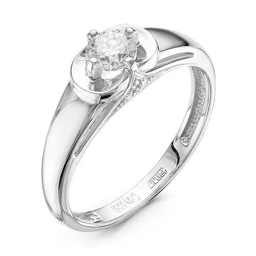 Кольцо декоративное из белого золота