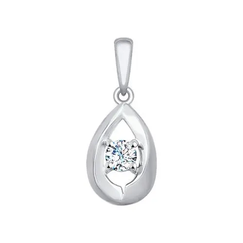 Подвеска декоративная из белого золота