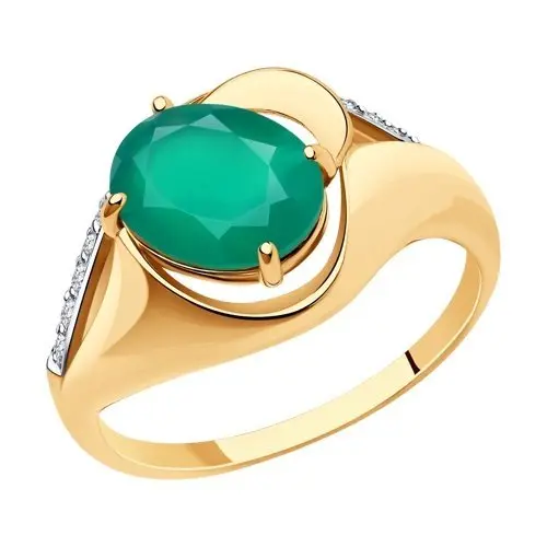 Кольцо декоративное из красного золота