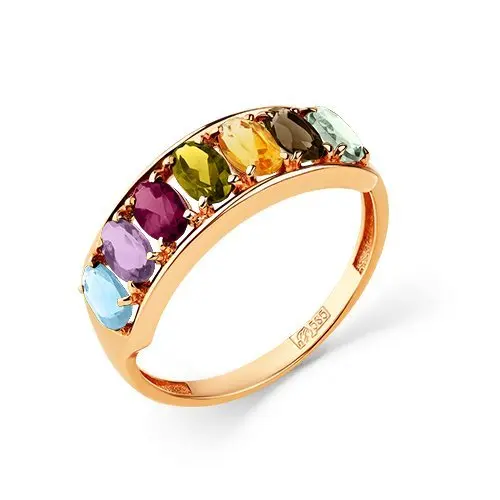 Кольцо декоративное из красного золота