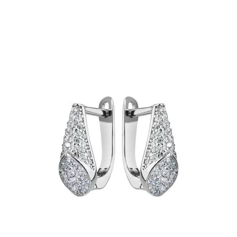 Серьги с английским замком из серебра