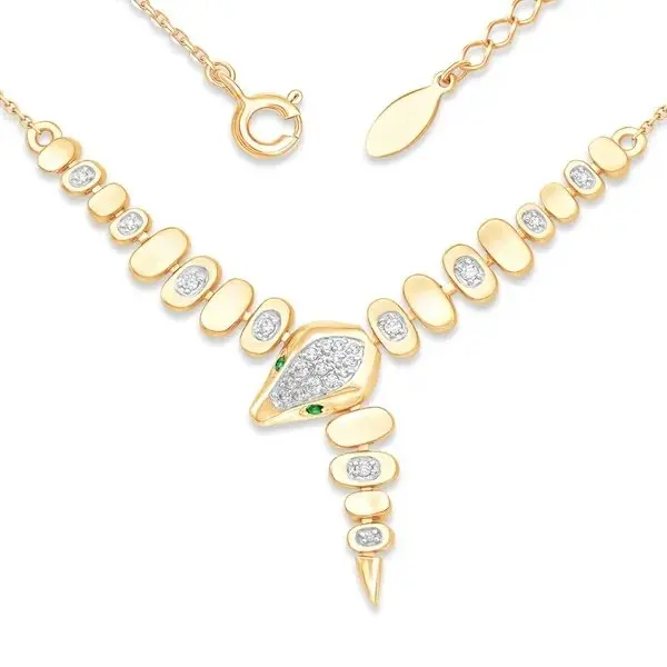 Цепь колье из красного золота