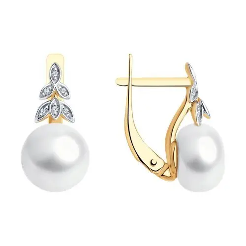 Серьги с английским замком из красного золота