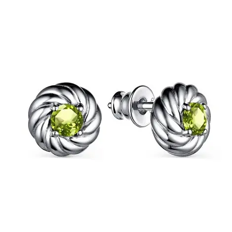 Серьги пуссеты из серебра