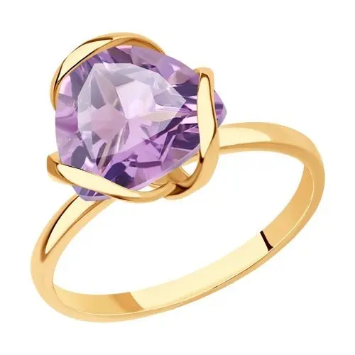 Кольцо декоративное из красного золота