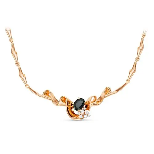 Цепь колье из красного золота