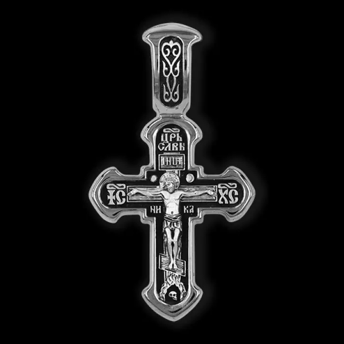 Подвеска крест из серебра