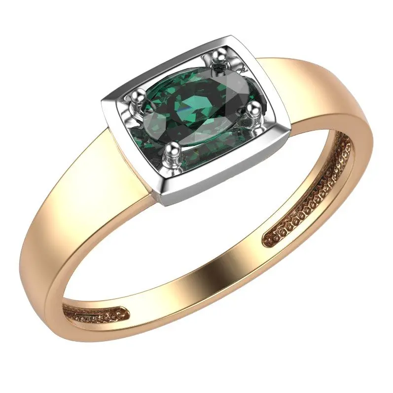 Кольцо декоративное из комбинированного золота