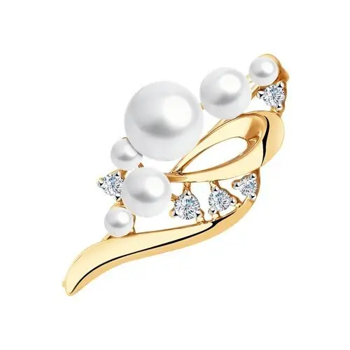 Брошь из красного золота