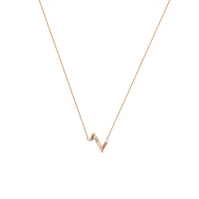 Цепь колье из красного золота