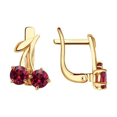 Серьги детские из красного золота