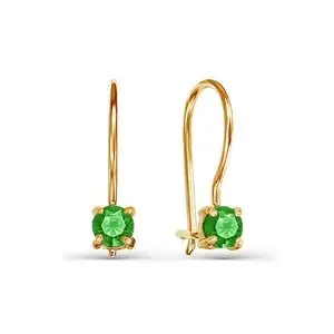 Серьги детские из красного золота