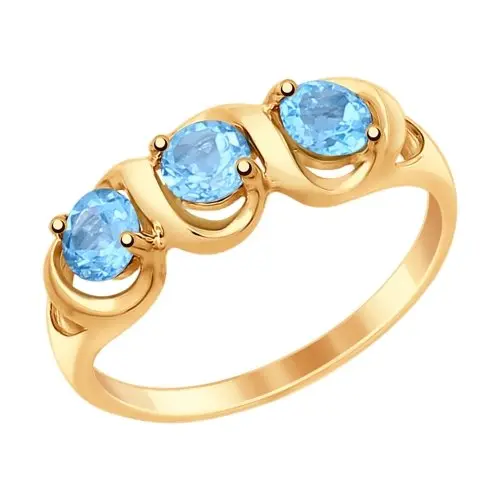 Кольцо декоративное из красного золота