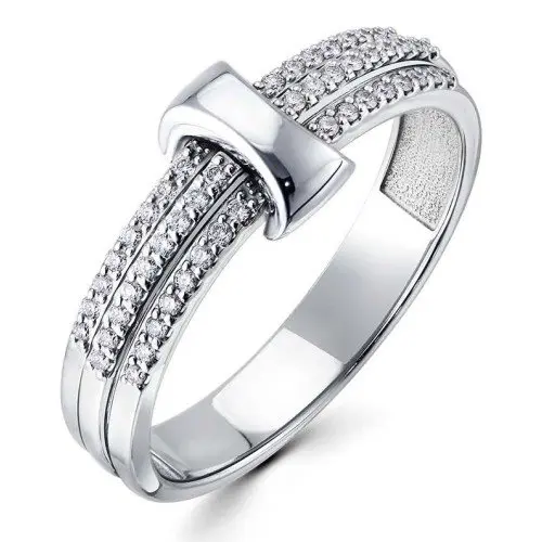 Кольцо декоративное из белого золота