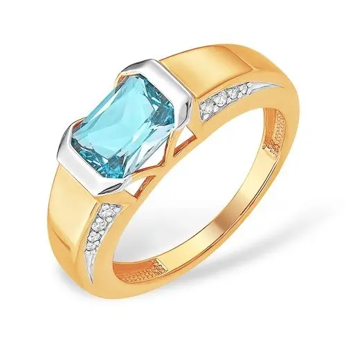 Кольцо декоративное из комбинированного золота