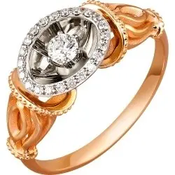 Кольцо декоративное из красного золота