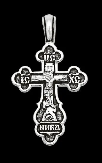 Подвеска крест из серебра