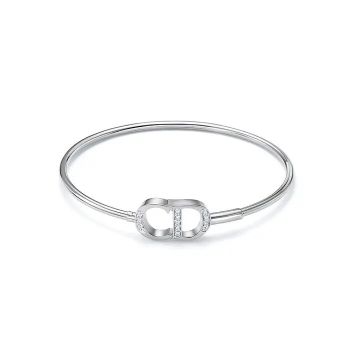 Браслет жесткий из серебра вид 1