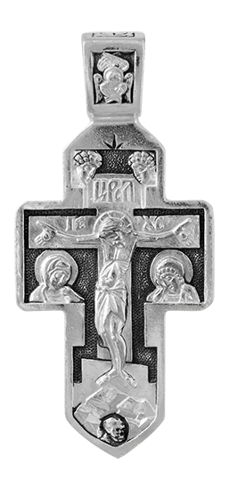 Подвеска крест из серебра